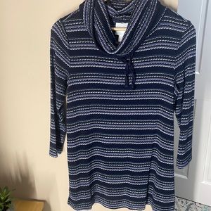 Sunday striped cowl neck sweater